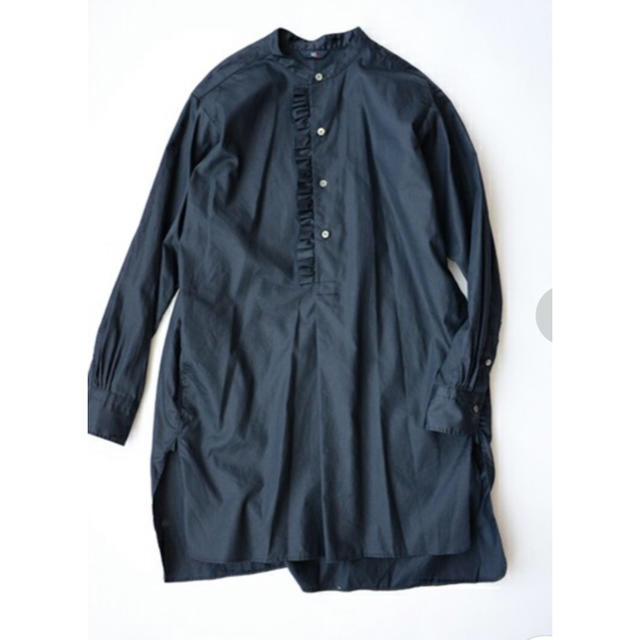 シャツ/ブラウス(長袖/七分)45rpm サテンコーティングチノグーグーシャツ   新品未使用