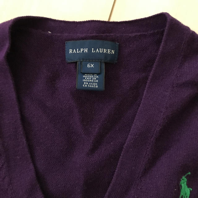 Ralph Lauren(ラルフローレン)のラルフローレン キッズカーディガン 6X キッズ/ベビー/マタニティのキッズ服女の子用(90cm~)(カーディガン)の商品写真