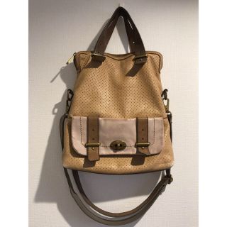 フォッシル(FOSSIL)の［もんだ様用］FOSSIL ショルダー＆ハンドバック ブラウン＆ベージュ(ショルダーバッグ)