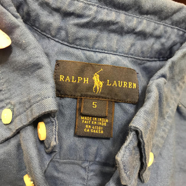 Ralph Lauren(ラルフローレン)のRALPH LAUREN ラルフローレン シャツ SIZE5 キッズ/ベビー/マタニティのキッズ服男の子用(90cm~)(ブラウス)の商品写真