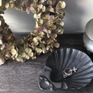 Vintage pewter trinket dish  シェル型とスワン 専用(金属工芸)