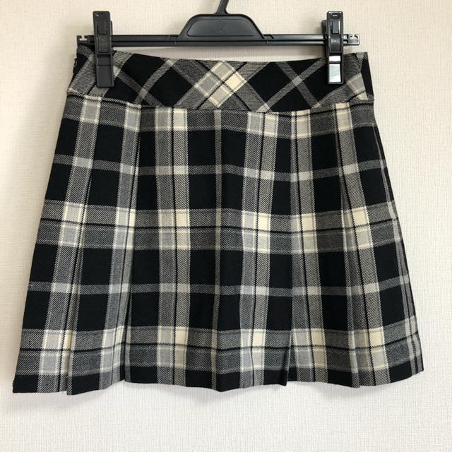 LAST SCENE(ラストシーン)のチェック プリーツスカート 黒 白 レディースのスカート(ミニスカート)の商品写真