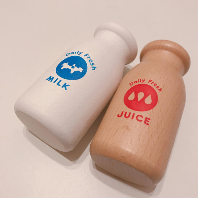 ウッディプッティミルク【廃盤希少】ジュースセット 木のおもちゃ 木の