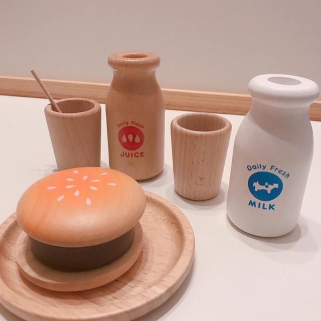 ウッディプッティミルク【廃盤希少】ジュースセット 木のおもちゃ 木の