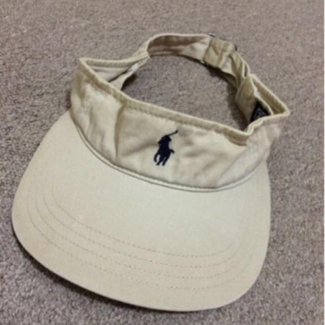 POLO RALPH LAUREN(ポロラルフローレン)の本物ラルフローレンのベージュのサンバイザー　フリーサイズ レディースの帽子(キャップ)の商品写真