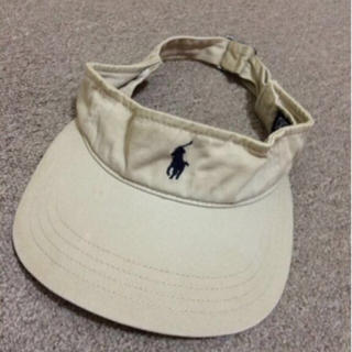 ポロラルフローレン(POLO RALPH LAUREN)の本物ラルフローレンのベージュのサンバイザー　フリーサイズ(キャップ)