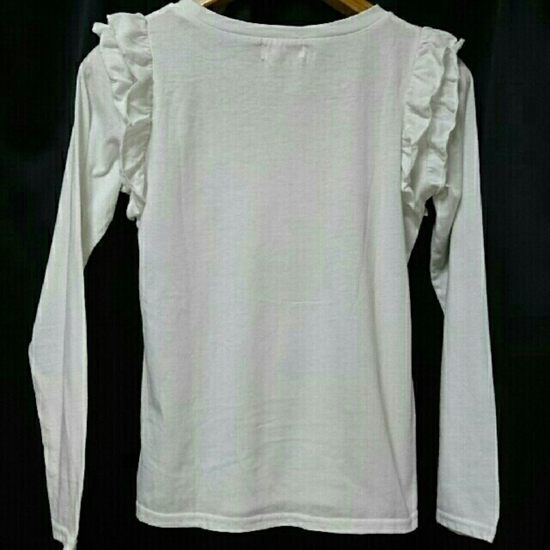 repipi armario(レピピアルマリオ)の白Tシャツ レディースのトップス(Tシャツ(長袖/七分))の商品写真