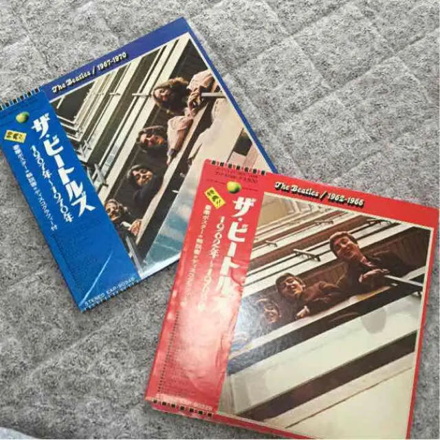 ザ・ビートルズ赤盤カラー3LP+青盤カラー3LP レコード6枚セット+