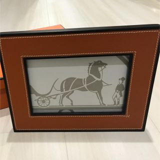 エルメス(Hermes)の値下げ新品エルメス フォトフレーム  オレンジ 写真(フォトフレーム)