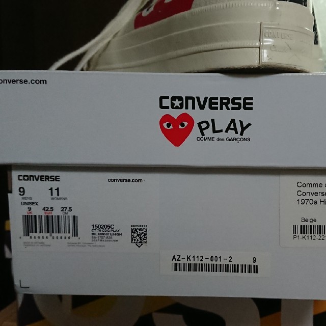 COMME des GARCONS(コムデギャルソン)のCOMME des GARCONS Play Converse CT70 Hi メンズの靴/シューズ(スニーカー)の商品写真