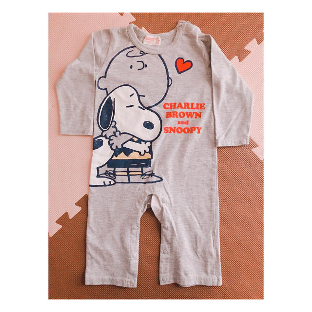 SNOOPY(スヌーピー)の90 95 ロンパース スヌーピー キッズ/ベビー/マタニティのキッズ服男の子用(90cm~)(その他)の商品写真