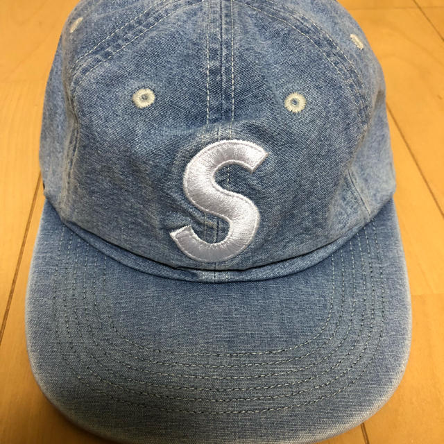 supreme 18ss Chambray S Logo 6-Panelキャップキャップ