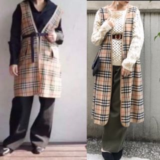 バーバリー(BURBERRY)のused バーバリー ライナーベスト ノバチェック ライナージャケット(ベスト)