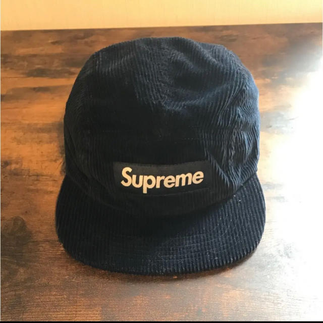 ☆Supreme☆ Corduroy Camp Cap Navy