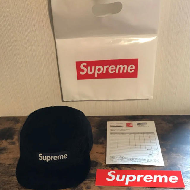 ☆Supreme☆ Corduroy Camp Cap Navy