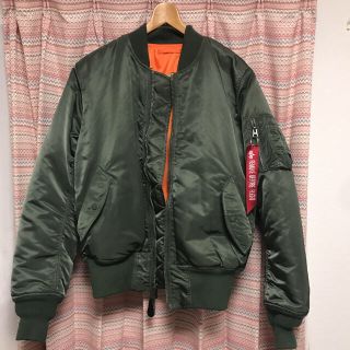 アルファインダストリーズ(ALPHA INDUSTRIES)のalpha ma-1 カーキ sizeS リバーシブル(フライトジャケット)