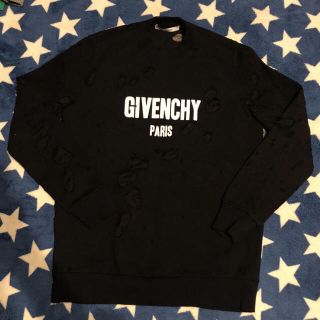 ジバンシィ(GIVENCHY)の極美品 ジバンシー  ロゴトレーナー ダメージ(スウェット)