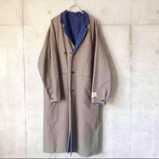 サンシー(SUNSEA)のsunsea gun-club check reversible coat(チェスターコート)