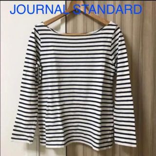 ジャーナルスタンダード(JOURNAL STANDARD)のJOURNAL STANDARD ボーダー 長T カットソー  白×ネイビー(カットソー(長袖/七分))