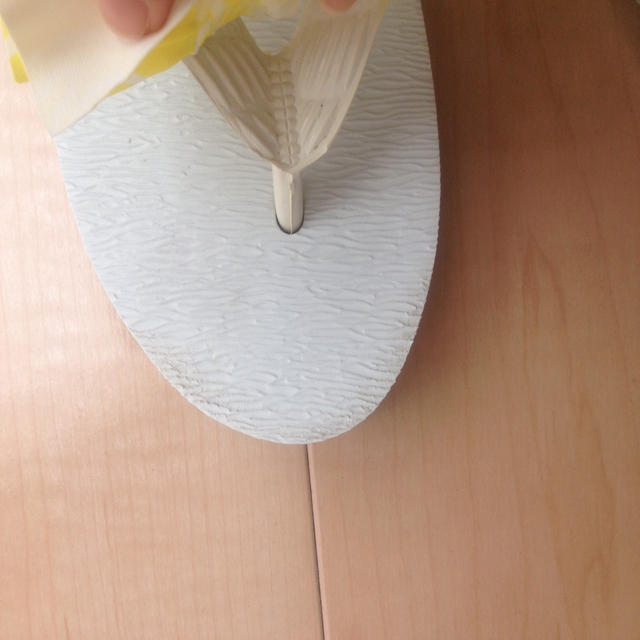 水着素材リボン☆ビーチサンダル レディースの靴/シューズ(サンダル)の商品写真