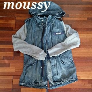 マウジー(moussy)のスウェット×デニムアウター(Gジャン/デニムジャケット)