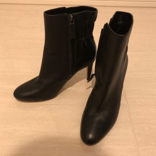 ナインウエスト(NINE WEST)のナインウエスト★ショートブーツ 7 1/2  黒 レザー(ブーツ)