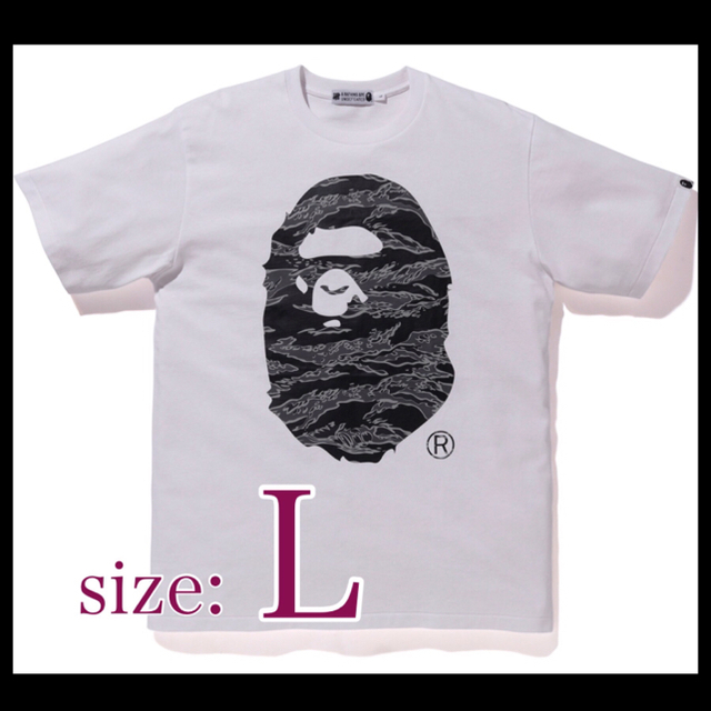 A BATHING APE(アベイシングエイプ)のUNDEFEATED×BAPE 白T  サイズL メンズのトップス(Tシャツ/カットソー(半袖/袖なし))の商品写真