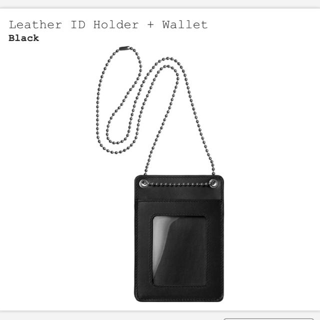 Supreme(シュプリーム)のLeather ID Holder + Wallet Black メンズのファッション小物(名刺入れ/定期入れ)の商品写真