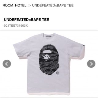 アベイシングエイプ(A BATHING APE)のUNDEFEATED BAPE TEE  アンディーフィーテッド エイプ(Tシャツ/カットソー(半袖/袖なし))