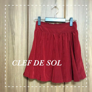 クレドソル(CLEF DE SOL)のCLEF DE SOL＊ミニスカート赤(ミニスカート)