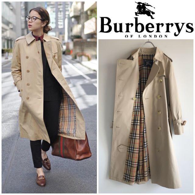 売りショップ 英国製 BURBERRY established ノバチェック トレンチ