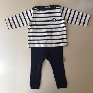 プチバトー(PETIT BATEAU)のボーダーセットアップ(シャツ/カットソー)