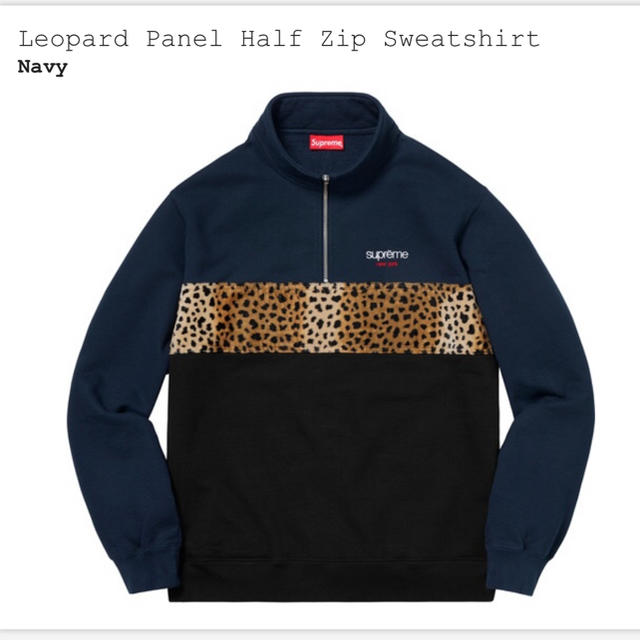 Supreme(シュプリーム)のsupreme leopard panel half zipsweatshirt メンズのトップス(スウェット)の商品写真