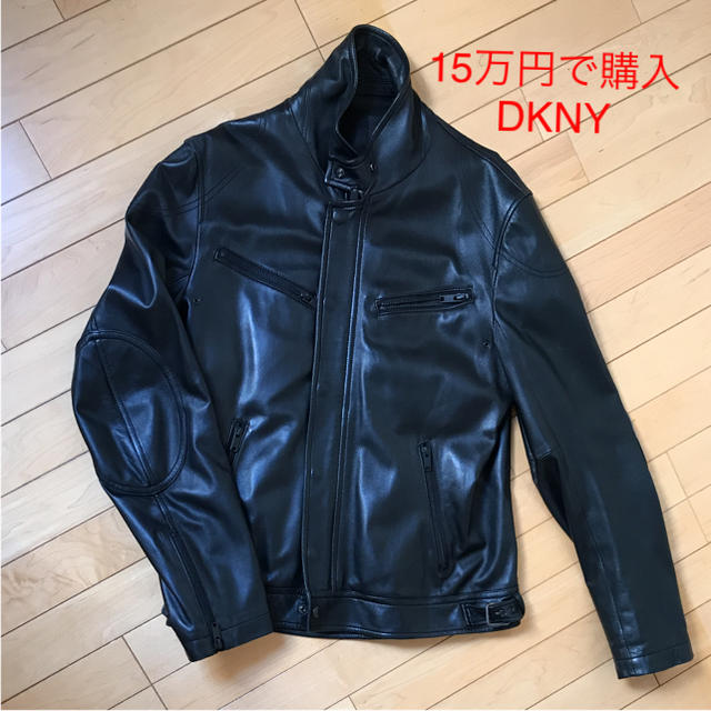 DKNY ディーケーエヌワイ ライダースジャケット サイズ6 Mサイズ 羊革