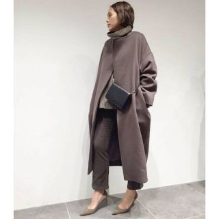 アパルトモンドゥーズィエムクラス(L'Appartement DEUXIEME CLASSE)の新品タグ付き♦︎Oversized LAMB Coat♦︎ブラウン(ロングコート)