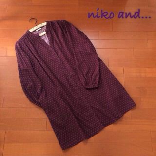 ニコアンド(niko and...)のみく 様専用♡ niko and… レーヨンワンピ(ひざ丈ワンピース)