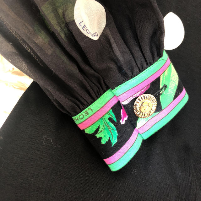 美品【LEONARDレオナール】チュニック丈トップス メタルボタン | www