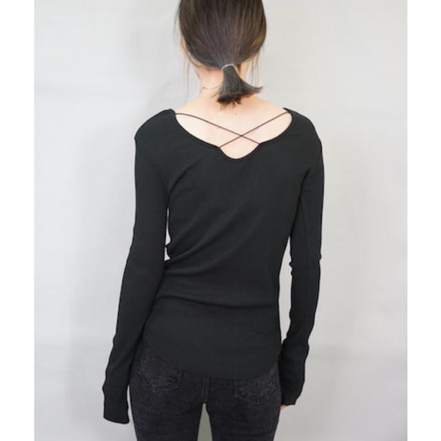 HELK CROSS RIB L/S TOPS (BLACK) 1