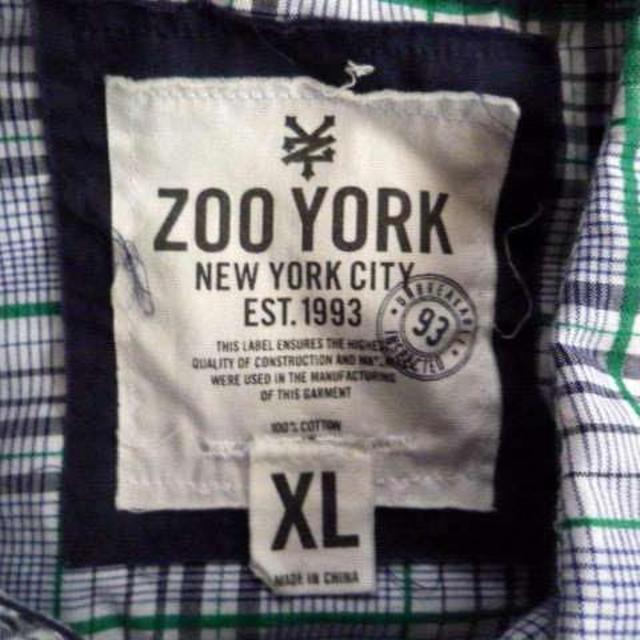 ZOO YORK(ズーヨーク)の新品ZOOYORK-ズーヨークチェックシャツXL白緑灰 メンズのトップス(シャツ)の商品写真