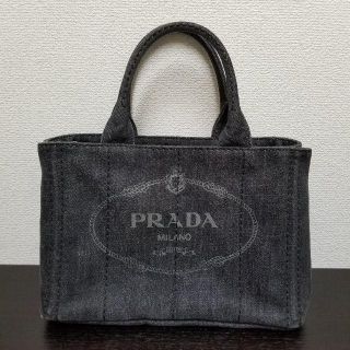 プラダ(PRADA)のプラダ　カナパ　トートバッグ　Sサイズ　デニム　グレー(トートバッグ)