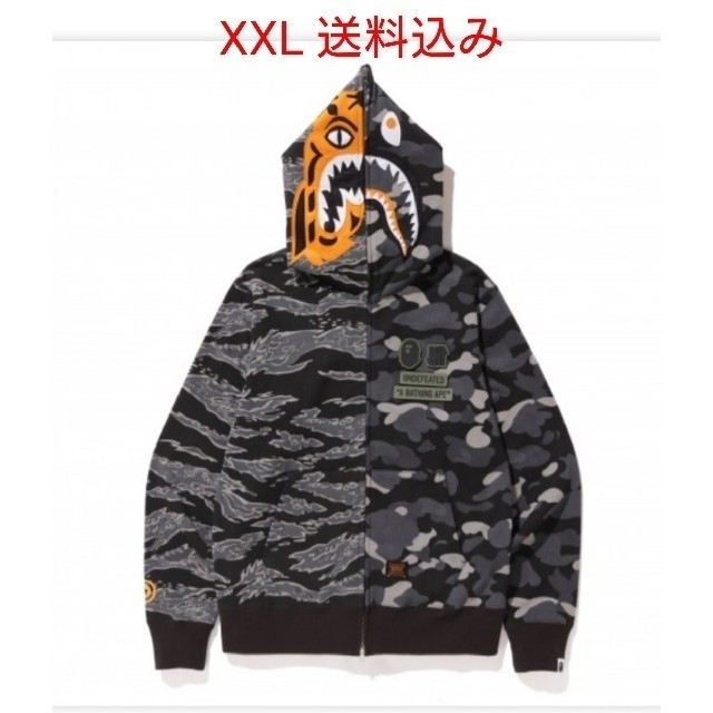 UNDEFEATED×BAPE TIGERSHARK HALFZIPHOODIE