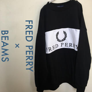 フレッドペリー(FRED PERRY)のfred perry フレッドペリー  スウェット トレーナー ブラック(スウェット)