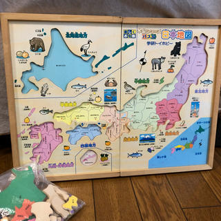 ガッケン(学研)の日本地図 パズル 木製シリーズ 学研トイホビー(知育玩具)
