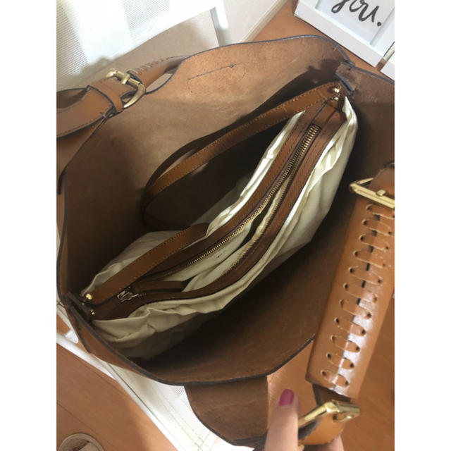 ZARA レザートートバック