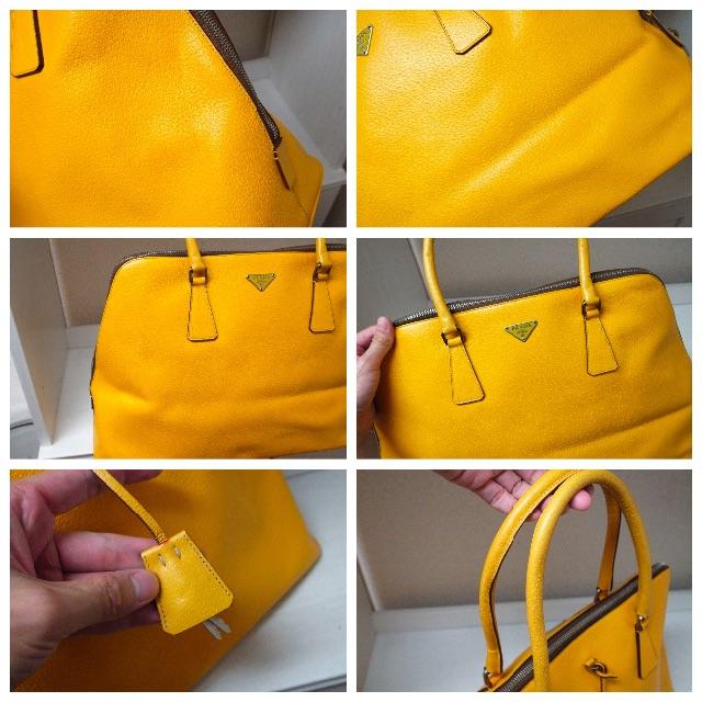 正規品♡最安値♡プラダ　ハンドバッグ　黄色　レザー　バッグ　財布　小物 2
