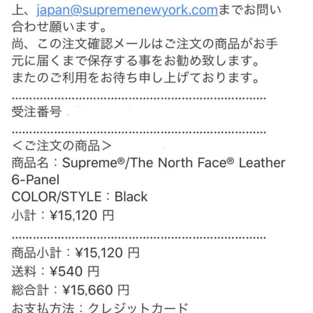 クロム太郎さま！Supreme × North Face Leather 6Pl