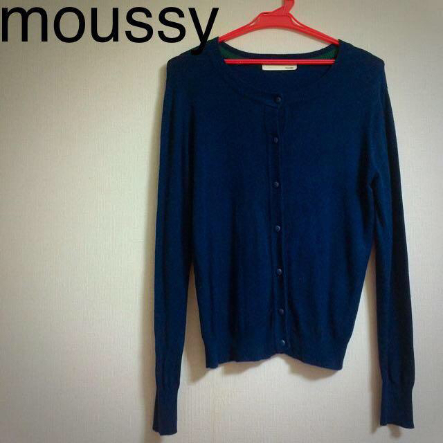 moussy(マウジー)のmoussy♡ネイビーカーディガン レディースのトップス(カーディガン)の商品写真