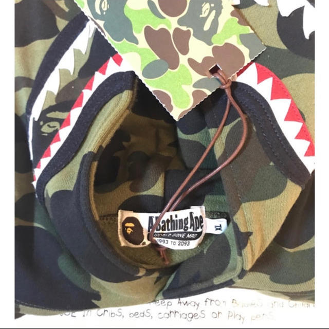 bape long length wide shark pullover XL