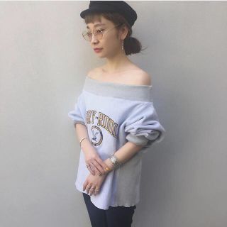 ビューティアンドユースユナイテッドアローズ(BEAUTY&YOUTH UNITED ARROWS)の6 roku  UCLA  オフショルダースウェット pelleq clane (トレーナー/スウェット)