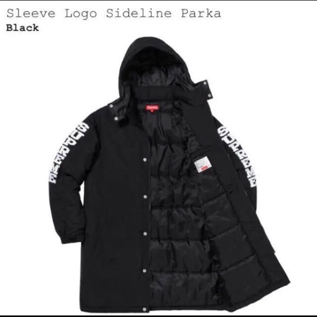 Supreme(シュプリーム)のSupreme SIeeve Logo Sideline Parka Lサイズ メンズのジャケット/アウター(ダウンジャケット)の商品写真